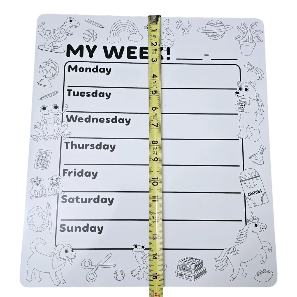 New Kids Weekly Dry Erase Board Planner Whiteboard 15.5